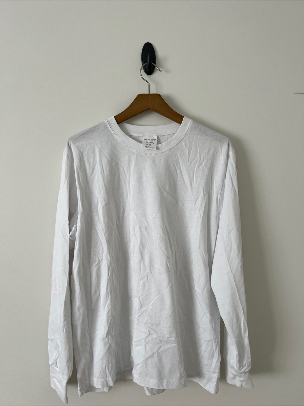 Classic White Long-Sleeve Crew Tee